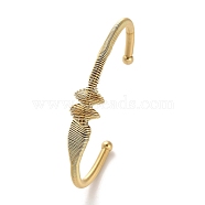 Golden 304 Stainless Steel Cuff Bangles for Women, Rhombus, Inner Diameter: 2-1/2x2 inch(6.2x5.1cm) (BJEW-C050-01G-G)