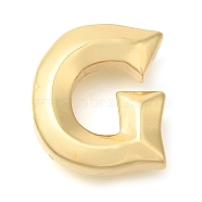 Rack Plating Brass Pendants, Long-Lasting Plated, Cadmium Free & Lead Free, Letter A~Z Charms, Letter G, 17.5x16x6mm, Hole: 3.5x2mm(KK-I722-07G-G)