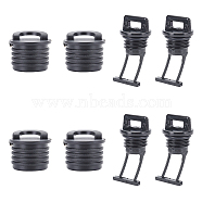 AHANDMAKER 8Pcs 2 Style Rubber Plug, Canoe Accessories, Column, Black, 4pcs/style(FIND-GA0001-57)