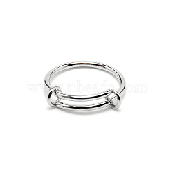 304 Stainless Steel Wire Wrap Expandable Adjustable Ring for Women, Stainless Steel Color, US Size 5 1/4(15.9mm)(RJEW-WH0007-01C-P)