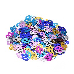 20 Confetti, 20th Birthday Decorations, for Birthday Table Decor Party Favors, Mixed Color, 11x14x0.3mm, about 1200pcs/bag(DIY-L039-C03)