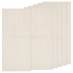 Undyed Wood Electric Guitar Electric Bass Panel, Rectangle, Musical Instrument Accessories, Linen, 20.1x8.9~9.2x0.2cm, 3pcs/set(WOOD-WH0025-27)