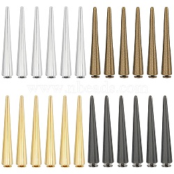 24Pcs 4 Colors Alloy Rivets Set, Cone, Mixed Color, 54x9mm, 6pcs/color(FIND-WR0011-61)