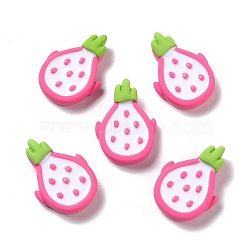 Opaque Resin Decoden Cabochons, DIY Accessories, Phone Case Decoration, Pitaya, Hot Pink, 27.5x19x5.5mm(CRES-M010-14)