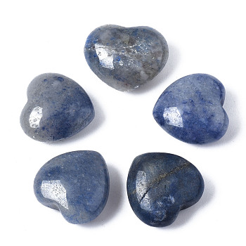 Natural Kyanite Heart Love Stone, Pocket Palm Stone for Reiki Balancing, 19~20x20~23x10mm