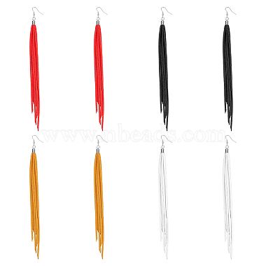 4 Pairs 4 Colors Faux Suede Tassel Earrings(EJEW-FI0003-10)-8