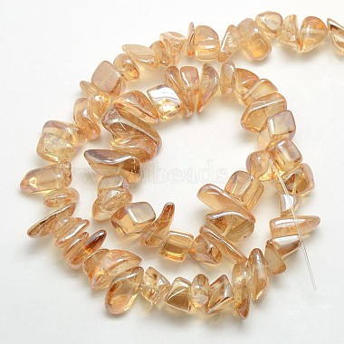 Electroplate Natural Quartz Crystal Chip Beads Strands(G-L153-03)-3
