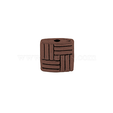 8mm Square Alloy Beads