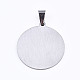 201 Stainless Steel Quote Pendants(STAS-T044-221P)-2