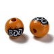 Perles de bois peintes à la bombe d'halloween(WOOD-C002-04)-3