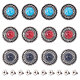 21 Sets 3 Colors Alloy Buttons(FIND-GF0005-34)-1