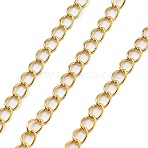 10M Brass Cable Chains, Cadmium Free & Nickel Free & Lead Free, with Spool, Soldered, with Spool, Real 18K Gold Plated, Links: 5x3.5x0.5mm(CHC-M001-05G)