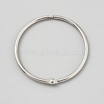 Iron Binder Rings, Platinum, 57x3mm, Inner Diameter: 51mm(FIND-WH0148-798)