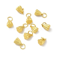 Rack Plating Brass Charms, Long-Lasting Plated, Cadmium Free & Lead Free, Seedpod of the Lotus, Matte Gold Color, 10x7x6.5mm(KK-G408-03MG)