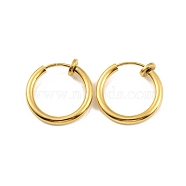 Ion Plating(IP) 304 Stainless Steel Clip-on Earrings, For Non-pierced Ears, Real 18K Gold Plated, 16x2mm(EJEW-M218-03B-G)
