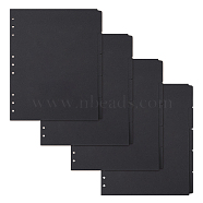 B5 5 Sheets Paper Binder Dividers, Index Page Tab for Planner & Notebook & Loose Leaf Binders, Rectangle, Black, 259x200x0.3mm, Hole: 5mm(DIY-WH0308-508B-02)