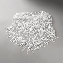 Cloth Polyester Headbands for Women, Triangle Hair Accessories, White, 430x1240x0.8mm(OHAR-WH20008-11A-01)