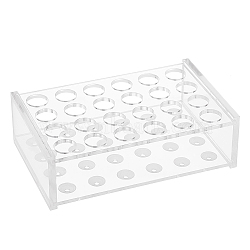 24-Hole 5ML Acrylic Laboratory Test Tube Rack, Clear, 80x128x40mm, Hole: 14mm & 3.5mm(DIY-WH0430-386B)