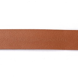 Flat Single Face Imitation Leather Cords, Lychee Pattern, Brown, 25x1.8mm, about 1.09 Yards(1m)/Roll(LC-WH0002-01E)