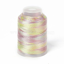 3-Ply Segment Dyed Nylon Thread Cord, DIY Material for Jewelry Making, Pink, 0.3mm, about 546.81 Yards(500m)/Roll(NWIR-F011-01H)