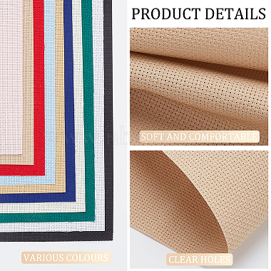 10Pcs 10 Colors 14CT Cross Stitch Fabric Sheets(DIY-BC0012-11)-4