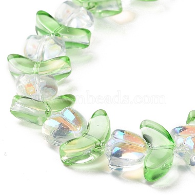 Chapelets de perles en verre transparent électrolytique(LAMP-H061-02G)-4