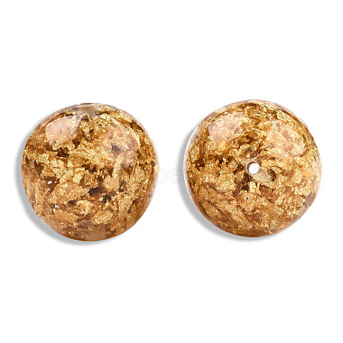 Goldenrod Round Resin Beads