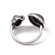Fox Natural Gemstone Cuff Rings(KK-A173-06AS)-3