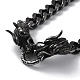 Ion Plating(IP) 304 Stainless Steel Diamond Cut Curb Chain Necklaces(NJEW-P288-02AS)-2