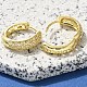 Brass Clear Cubic Zirconia Hoop Earrings(EJEW-M047-24G)-3