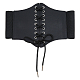 Imitation Leather Wide Elastic Chain Belt(AJEW-WH0314-148A)-1