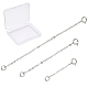 SUNNYCLUE 3Pcs 3 Style Rhodium Plated 925 Sterling Silver Chain Extender(FIND-SC0001-61P)-1