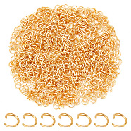 1000Pcs 304 Stainless Steel Open Jump Rings, Metal Connectors for DIY Jewelry Crafting and Keychain Accessories, Real 24K Gold Plated, 21 Gauge, 5x0.7mm(STAS-AR0002-03)