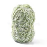 Polyester & Nylon Yarn, Imitation Fur Mink Wool, For Knitting Soft Coat, Dark Sea Green, 20x0.5mm(YCOR-H002-05)