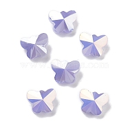 Electroplate Glass Beads, AB Color Plated, Butterfly, Faceted, Medium Purple, 8x10x6mm, Hole: 1mm, 100pcs/set(EGLA-H105-02A-AB08)