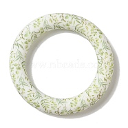 Silicone Beads, Ring, Champagne Yellow, 65x10mm, Hole: 3mm(SIL-Z010-04A)