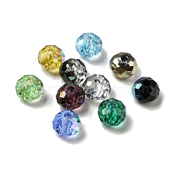 Electroplate Glass Beads, Rondelle, Mixed Color, 6x4mm, Hole: 1.4mm, 100pcs/bag(EGLA-Z004-01A-M)