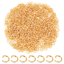 ARRICRAFT 1000Pcs 304 Stainless Steel Open Jump Rings, Metal Connectors for DIY Jewelry Crafting and Keychain Accessories, Real 24K Gold Plated, 21 Gauge, 5x0.7mm(STAS-AR0002-03)