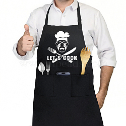 Polyester Sleeveless Apron, with Double Shoulder Belt, for Household Cleaning Cooking, Tableware, 800x700mm(DIY-WH0607-004)