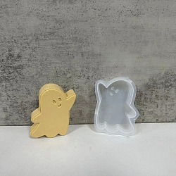 Halloween Theme Candles Silicone Molds, Epoxy Resin Candle Making, Ghost, 110x80x24mm(SIL-B075-07E)