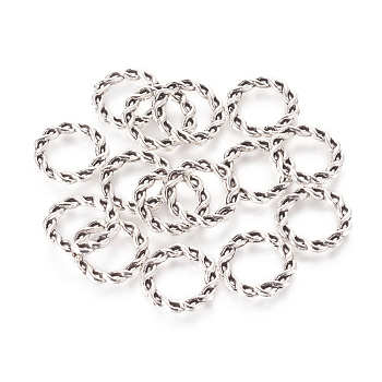 Alloy Linking Rings, Tibetan Style,  Cadmium Free & Nickel Free & Lead Free, Antique Silver, 15x2mm