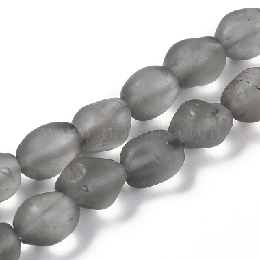 Gray Nuggets Lampwork Beads