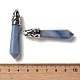 Dyed & Heated Natural Blue Aventurine Pointed Big Pendants(G-Z055-01P-01)-3