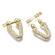 Brass Micro Pave Clear Cubic Zirconia D-Ring Anchor Shackle Clasps(ZIRC-S066-048-NF)-3