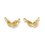 304 Stainless Steel Bead Tips, Golden, 6x3mm, Hole: 1.4~1.5mm(STAS-P319-33G-01)