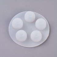 Silicone Molds, Sphere Molds, Resin Casting Molds, For UV Resin, Epoxy Resin Jewelry Making, Ball, White, 66x15mm, Hole: 8mm(X-DIY-G008-08)