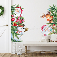 PVC Wall Stickers, Wall Decoration, Santa Claus, 830x390mm, 2 sheets/set(DIY-WH0228-943)
