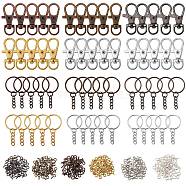 DIY Key Chain Making Finding Kit, Includign Alloy Swivel Lobster Claw Clasps, Iron Screw Eye Pin Peg Bails & Iron Split Key Rings, Mixed Color, 360pcs/set(FIND-SZ0002-05)