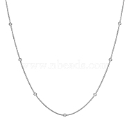 Stainless Steel Beaded Snake Bone Chain Necklace for Girls(LO8712-2)