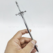 Alloy Flow Su Sword Hairpin Ancient Costume Headwear Hairpin Electroplating Pendant Sword, Platinum, size 1(ST5425824)